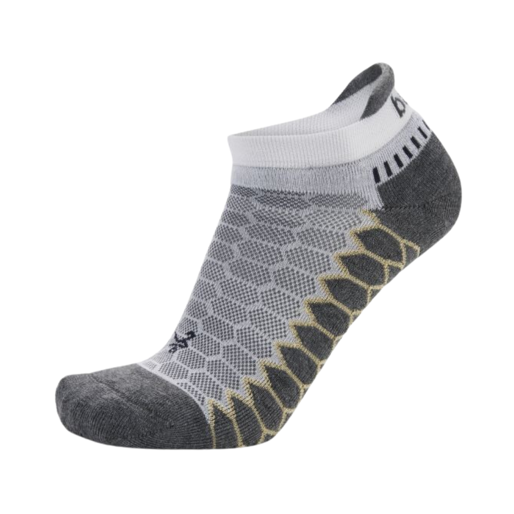 Balega Silver No Show Running Socks White Grey Runnr