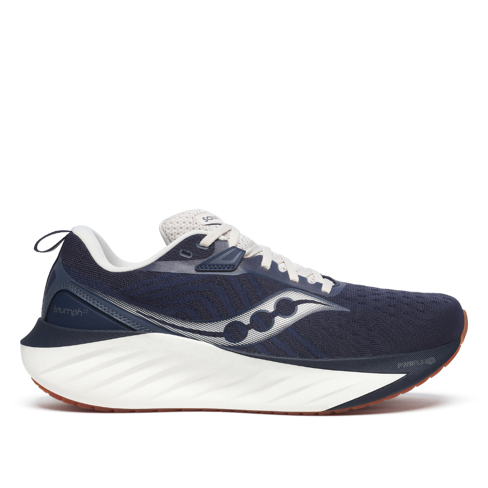 Saucony Mens Triumph 22 Running Shoes Navy Gum runnr