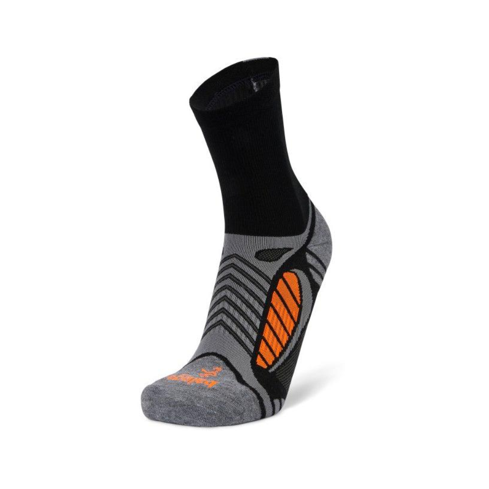 Balega Ultralight Crew Running Socks Black Grey Heather 200631 runnr