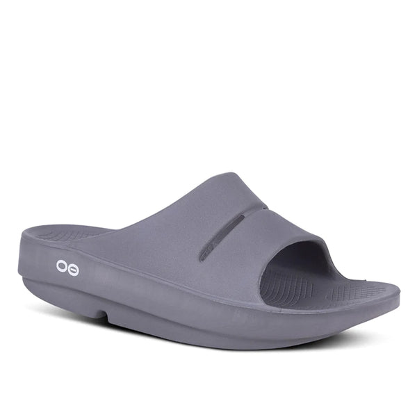 OOFOS OOAHH Slide Slate Grey - Runnr