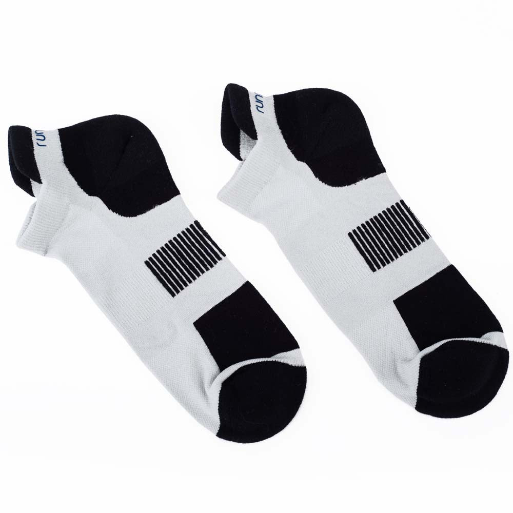 Runnr Pro Training Ankle Socks Black White Grey - Runnr
